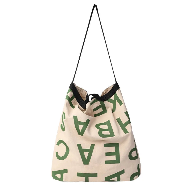 Casual Canvas Bag Ladies Handbag Student Shoulder Shopping Bag
