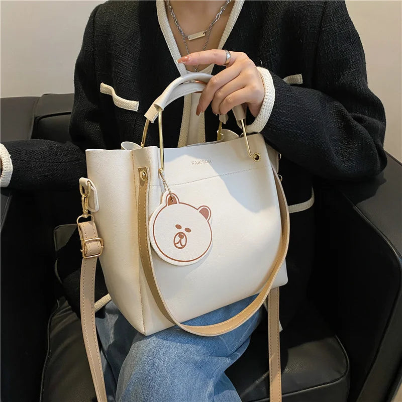Harajuku Shoulder Bag Large Capacity Tote Work Handbag for Girls