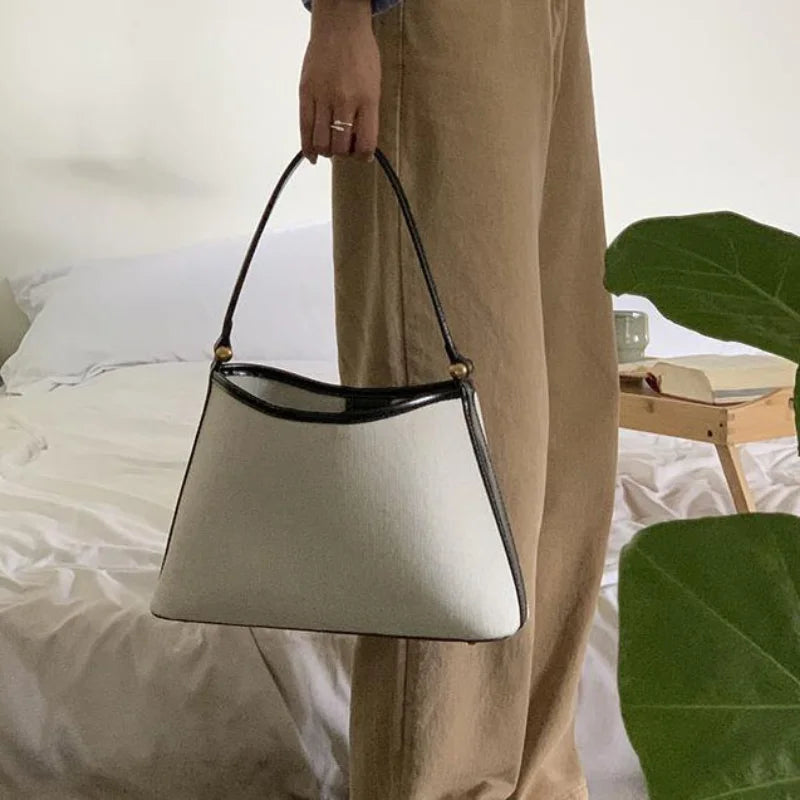 Retro Underarm Bag Large Capacity Canvas Totes