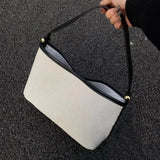 Retro Underarm Bag Large Capacity Canvas Totes