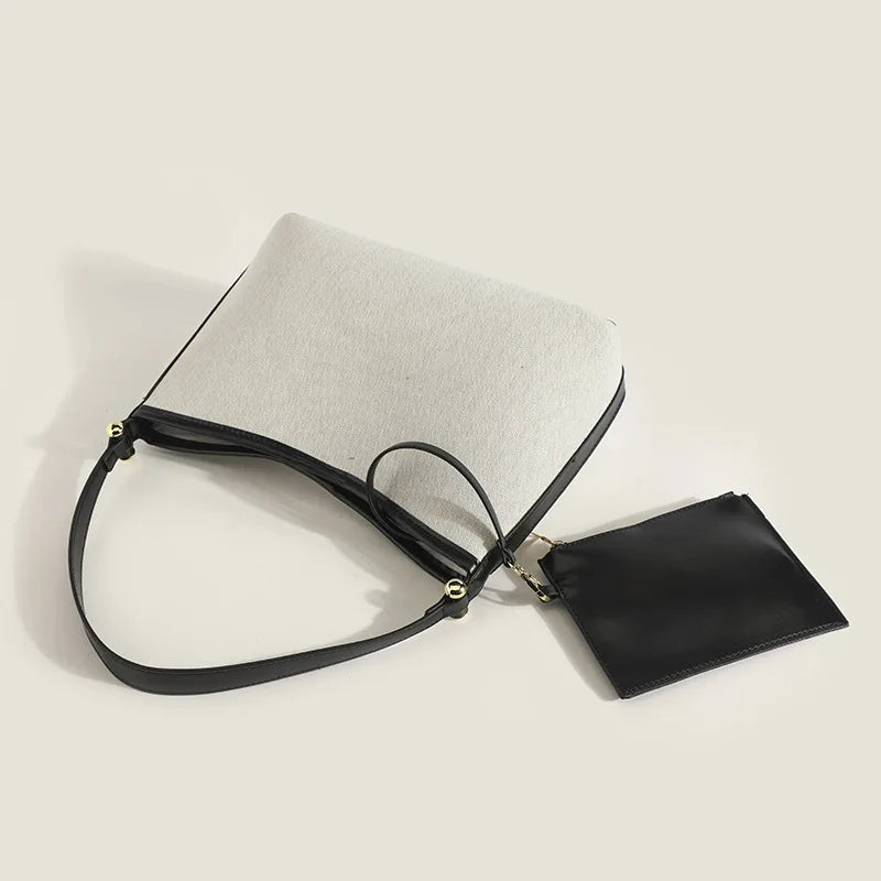 Retro Underarm Bag Large Capacity Canvas Totes