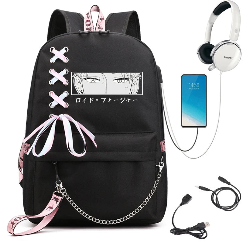 Anime School Bag Large Capacity Backpack for Teenagers