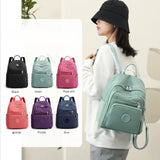 Solid Women's Backpack Large Capacity Nylon Cloth Girls Schoolbag