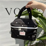 Ins Fire Dot Quilting Cosmetic Bag Large Capacity Tofu Bag