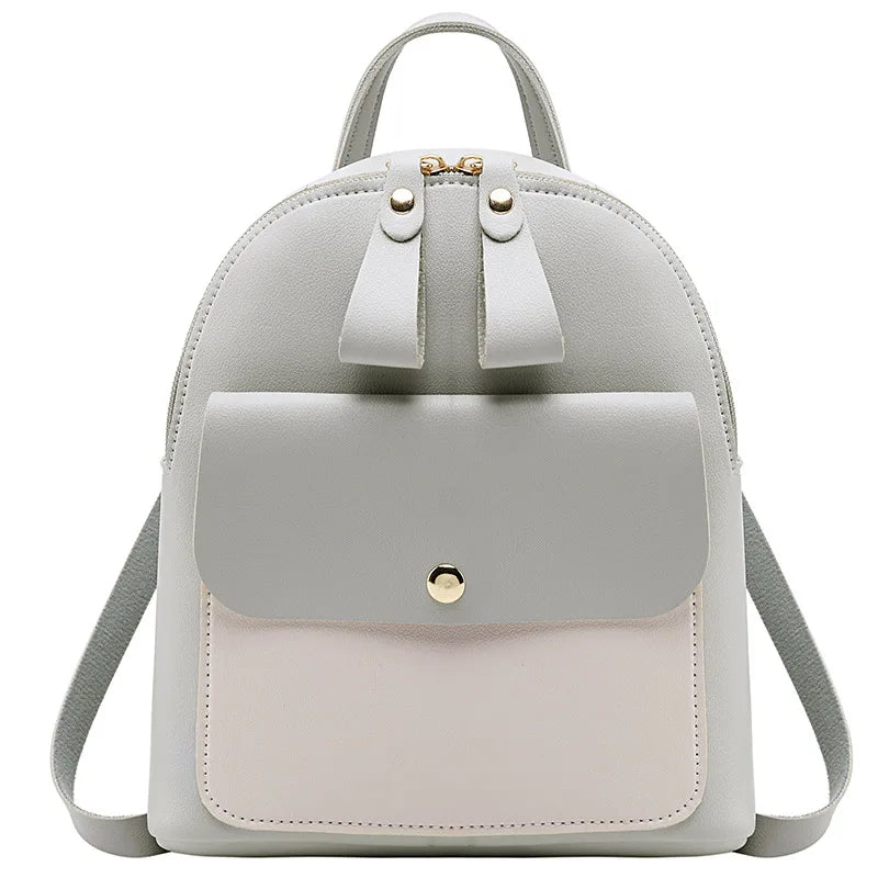 Women Double Pull Bump Small Backpack Spring Summer Diagonal Bag