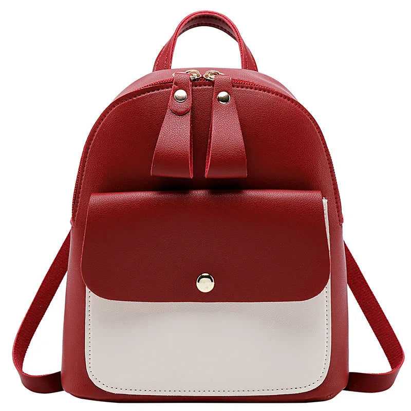 Women Double Pull Bump Small Backpack Spring Summer Diagonal Bag