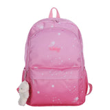 Nylon Backpack for Teenage Girls School Bag Pink