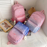 Nylon Backpack for Teenage Girls School Bag Pink