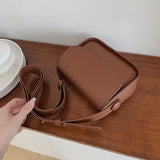 Women Casual Underarm Bag Shoulder PU Leather Solid Messenger Bag Green