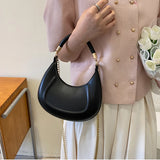 Women's Small Shoulder Crossbody Bag Pu Leather Chain Tote Handbag