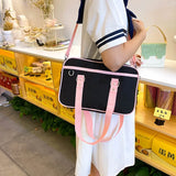 Preppy Style Messenger Bag Large-capacity Shoulder Bag Women Nylon Bag