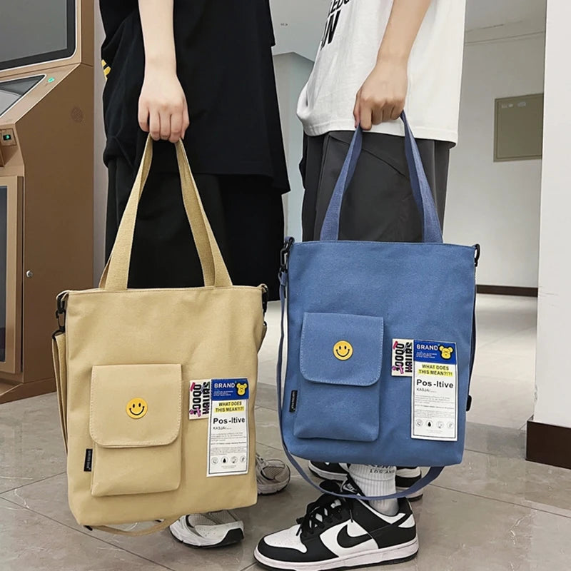 Large Capacity Canvas Messenger Bag for Girls