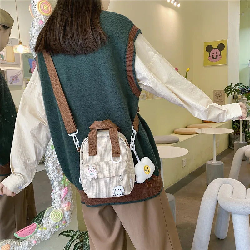 Canvas Small Mini Backpack For Women - Travel Backpack School Bag Tote