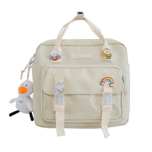 Kawaii Badge Mini Backpack for Women