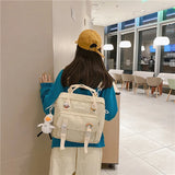 Kawaii Badge Mini Backpack for Women