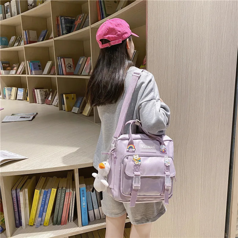 Kawaii Badge Mini Backpack for Women
