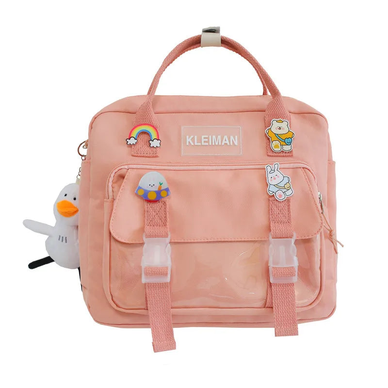 Kawaii Badge Mini Backpack for Women