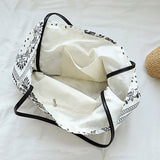 Printed Canvas Shoulder Bag Women Large Casual Tote Bag Girls