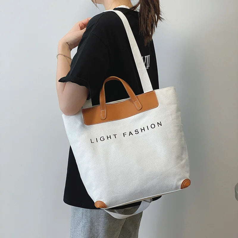 Canvas Tote Bag Large Casual Shoulder Bag Women's Messenger Handbag
