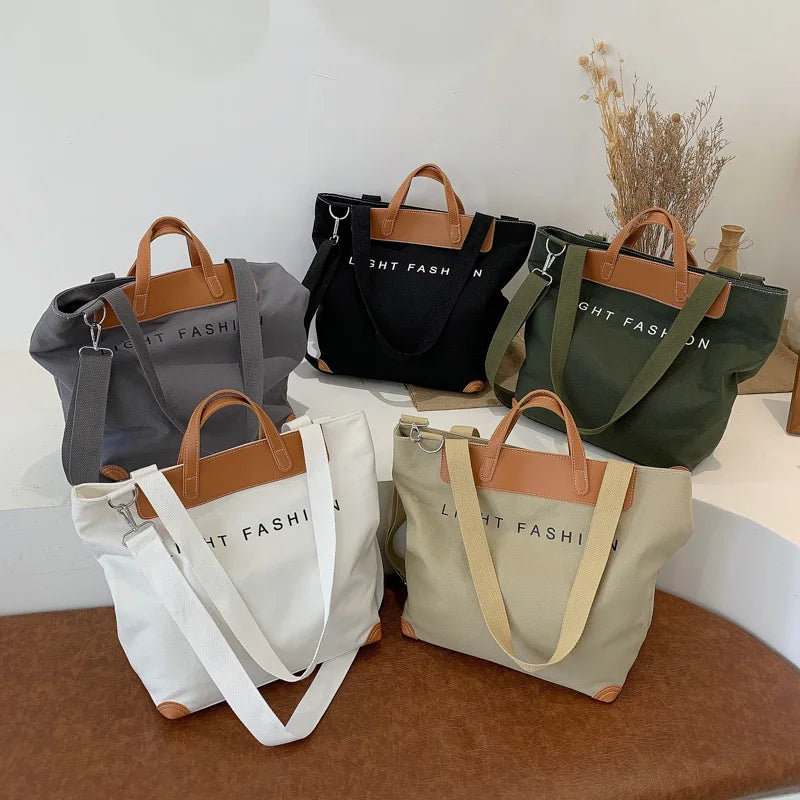 Canvas Tote Bag Large Casual Shoulder Bag Women's Messenger Handbag