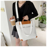 Canvas Tote Bag Large Casual Shoulder Bag Women's Messenger Handbag