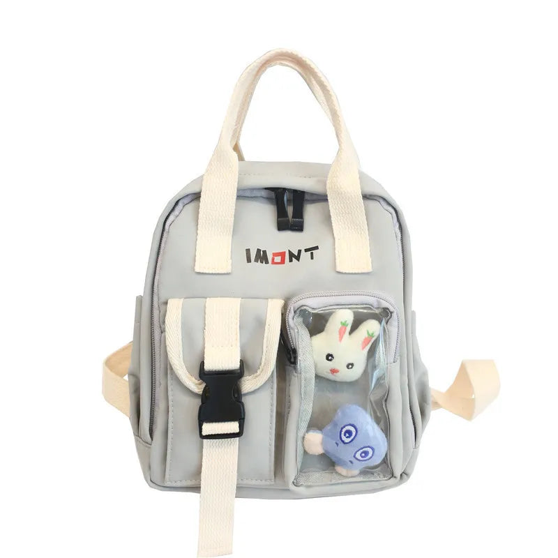 Small Canvas Girl Mini Backpack Waterproof Travel Bag