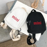 Small Canvas Girl Mini Backpack For Women Waterproof Travel Bag