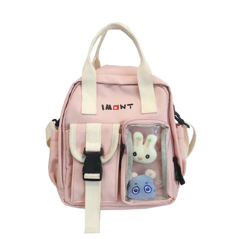Small Canvas Girl Mini Backpack Waterproof Travel Bag