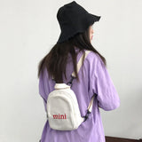 Small Canvas Girl Mini Backpack For Women Waterproof Travel Bag