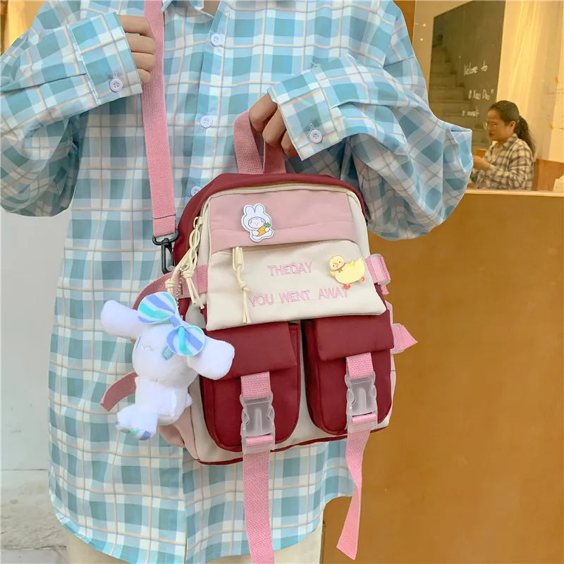 Waterproof Canvas Small Mini Backpack For Women Travel School Bag