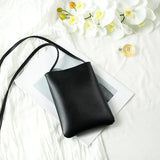 Women Minimalist Candy Pu Leather Cell Phone Crossbody Purse