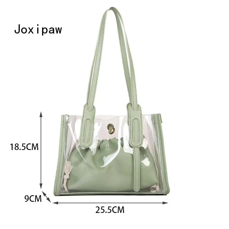 Summer Transparent Jelly Shoulder Bag Female PVC Handbag