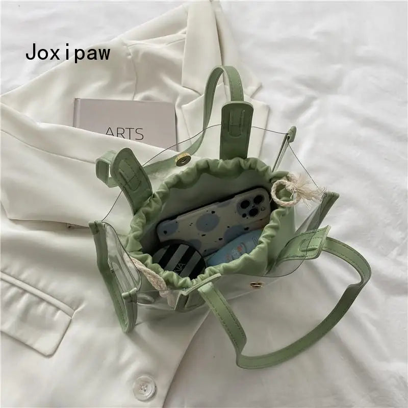 Summer Transparent Jelly Shoulder Bag Female PVC Handbag