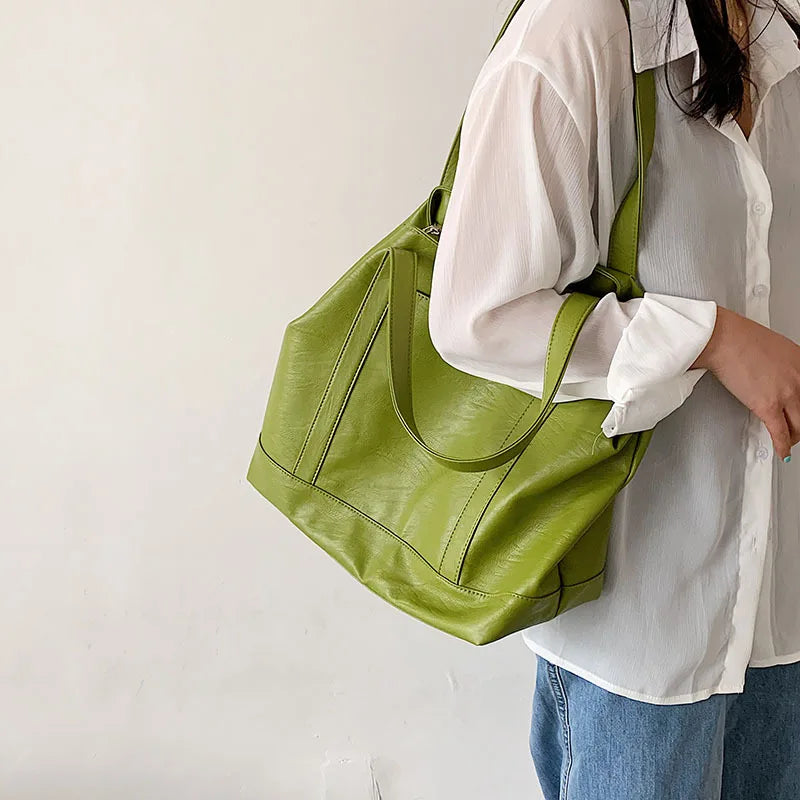 Large-Capacity One-Shoulder Bucket Bag High-Quality Big Bag Female