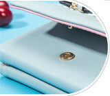 Small Fresh Short Bow Purse Cheap Ladies Wallets Cat Pendant