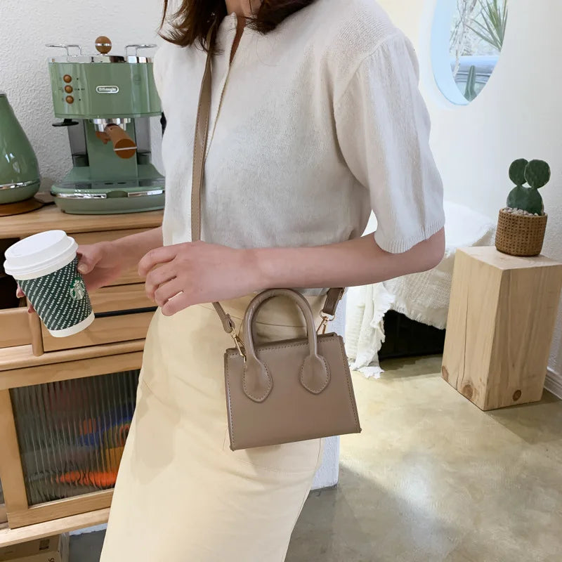 Solid Handbag Cross-body Shoulder Bag for Women Girls