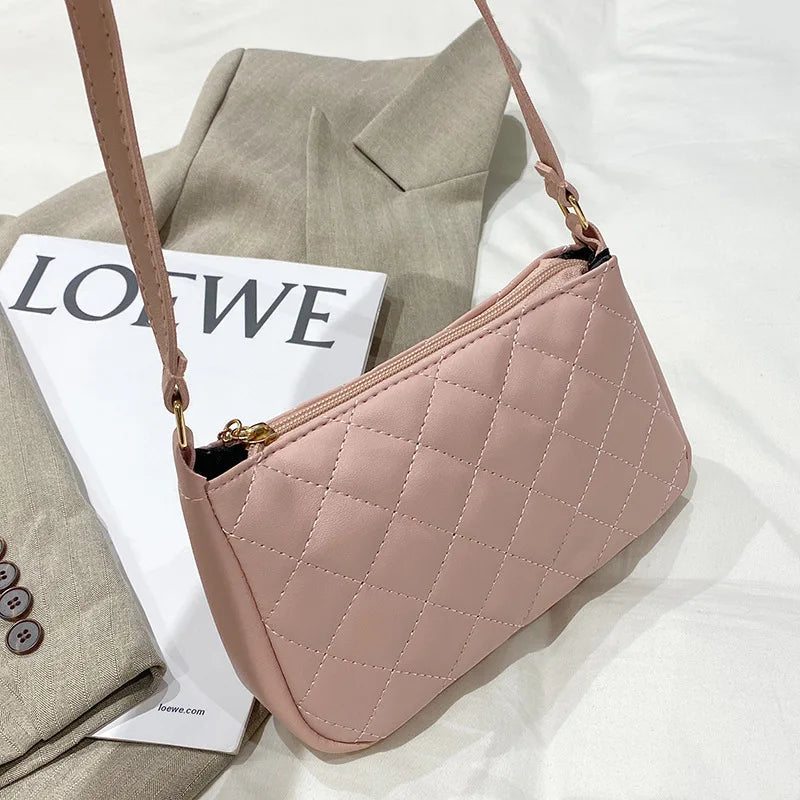 Embroidered Crossbody Bag with Chain Strap