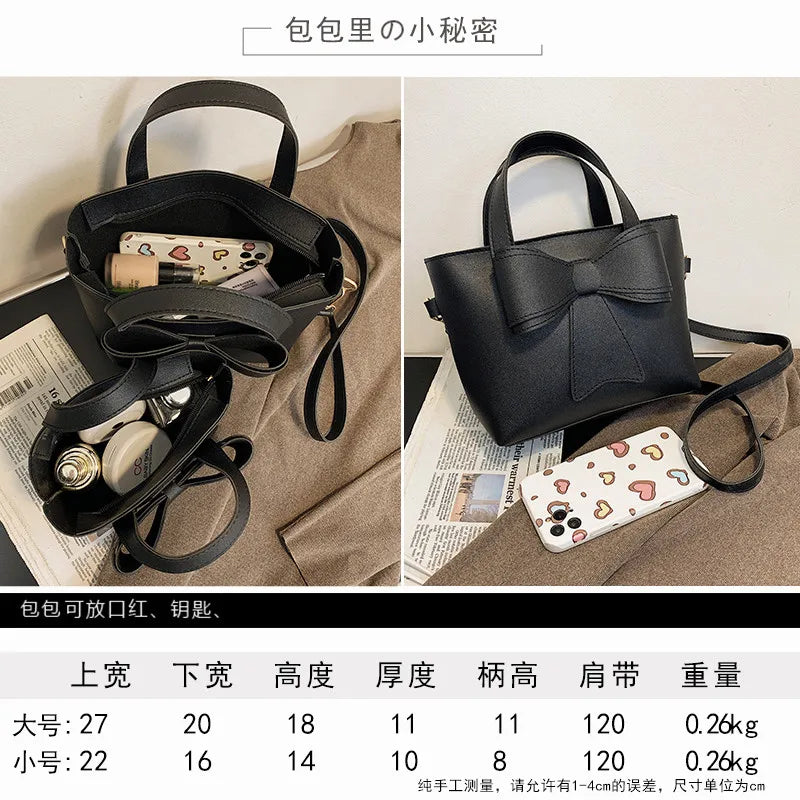 Bow Knot Portable Women's Bag Small Cross Body Bag