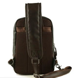 PU Leather Men's Backpack Casual Messenger Chest Bag