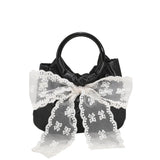 Lace Bow Women's Totes Bag Fashionable Handbag Sweet Summer Purses