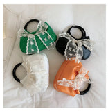 Lace Bow Women's Totes Bag Fashionable Handbag Sweet Summer Purses
