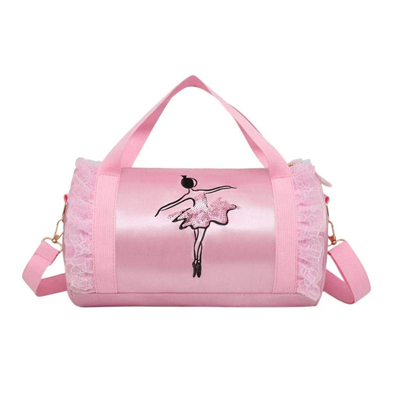 Embroidery Gym Bag Girls Latin Dance Tote Bag