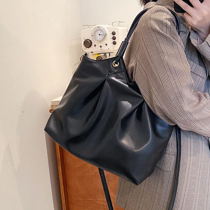 Soft PU Leather Shoulder Bag Women Handbag Large Capacity