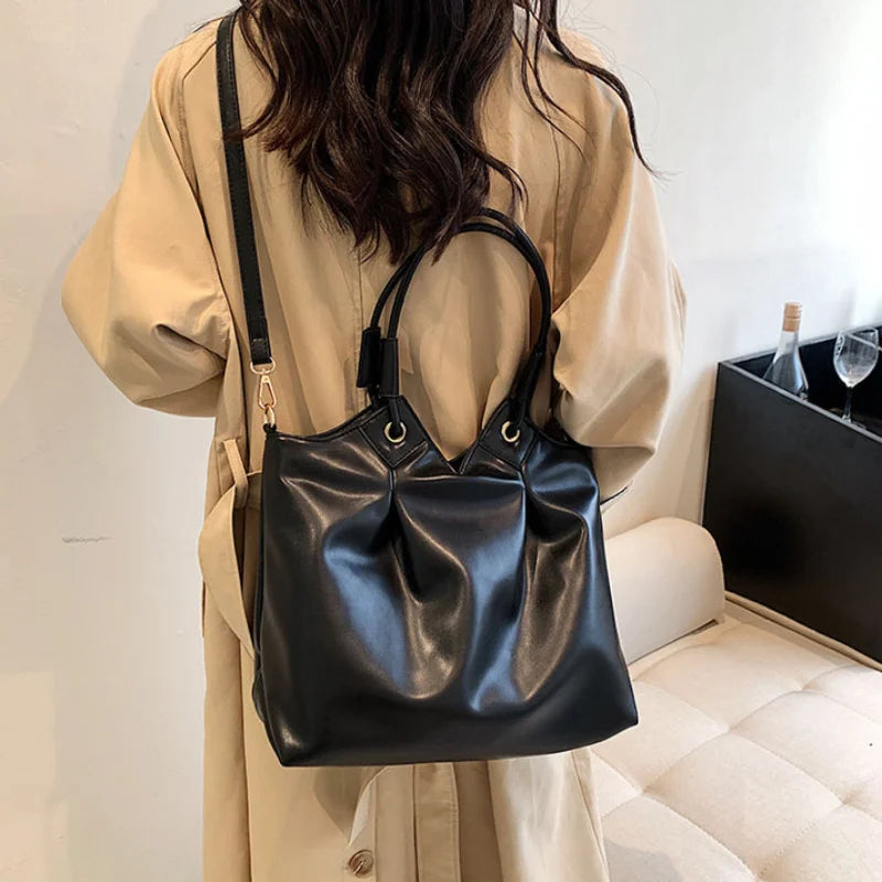 Soft PU Leather Shoulder Bag Women Handbag Large Capacity