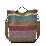 Ladies Canvas Tote Messenger Handbag Crossbody Bag