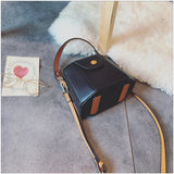Casual Bucket Cross-body Shoulder Bag PU Leather Mini Handbag