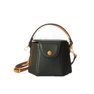 Casual Bucket Cross-body Shoulder Bag PU Leather Mini Handbag
