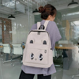 Casual Nylon Water-Repellent School Backpack