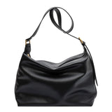 Retro Large Shoulder Bags for Women Zipper Closure Casual Shopping Totes