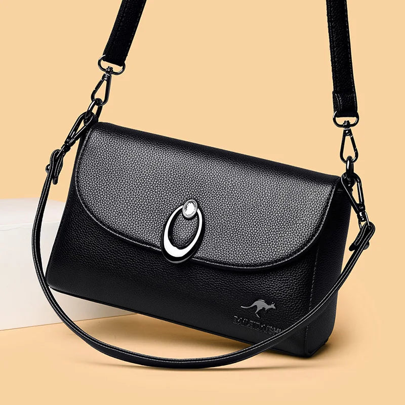 Women's Crossbody Bag High-Quality PU Leather Shoulder Handbag